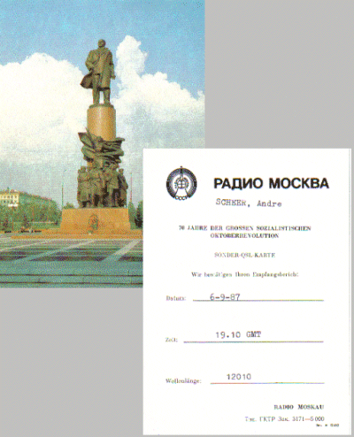QSL-Karte von Radio Moskau
