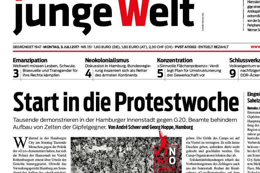 junge Welt, 3. Juli 2017