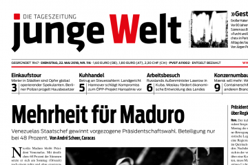 junge Welt, 22. Mai 2018