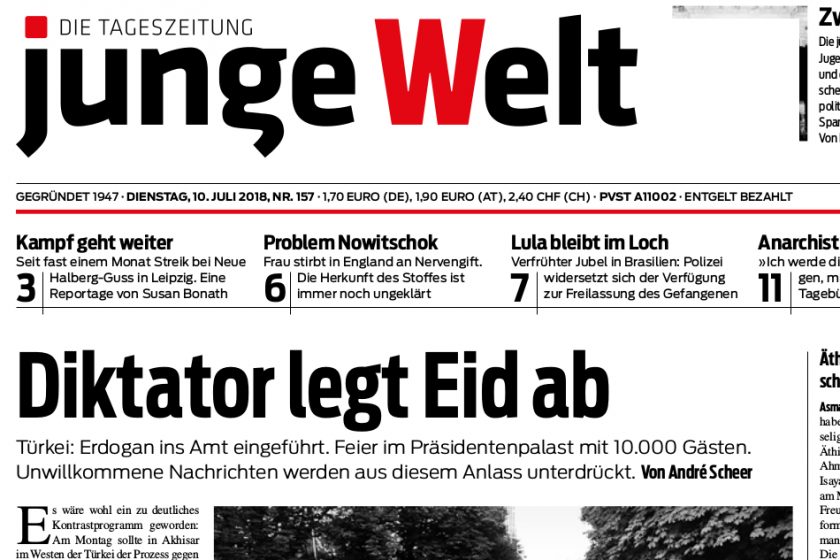 junge Welt, 10. Juli 2018